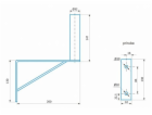 CSAT KM200 dvoubodový kovový držák, 20cm od zdi