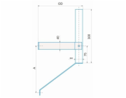 CSAT KT400, tříbodový kovový držák, 40cm od zdi
