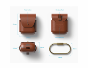 Elago Airpods Leather Case - Brown