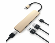 Satechi USB-C Slim Multiport adaptér - Gold Aluminium