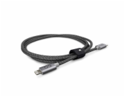 iStores by EPICO FABRIC BRAIDED CABLE USB-C to Lightning 1.2m - space grey