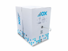 OXnet kábel UTP, Cat5E, drôt, PVC, Eca, box 100m - šedá