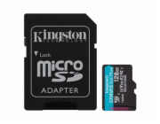 Kingston microSDXC 128GB SDCG3/128GB KINGSTON 128GB microSDHC Canvas Go! Plus 170R/100W U3 UHS-I V30 Card + SD Adapter