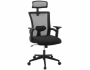 Kancelářská židle Techly Otočná kancelářská židle Techly, odvětrávaná zádová opěrka, opěrka hlavy