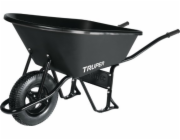 Jednokolový trakař Truper 11777, ocel, černý, 120l