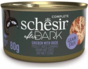 SCHESIR After Dark Kuřecí řízek s kachnou ve vývaru - mokré krmivo pro kočky - 80g