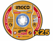 Ingco MCD11011525 Kotouč řezný kov 115x1,2x22,2mm, sada 25ks