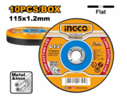 Ingco MCD121155 Kotouč řezný kov 115x1,2x22,2mm, sada 10ks