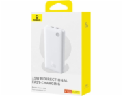 Přenosná nabíječka Baseus, 10000 mAh, 15 W, bílá