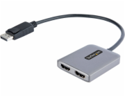 StarTech.com DP to Dual HDMI MST HUB, Dual HDMI 4K 60Hz, DisplayPort Multi Monitor Adapter with 1ft (30cm) Cable, DP 1.4 Multi Stream Transport Hub, DSC | HBR3, DP to 2x HDMI Ports - DP to HDMI Splitt