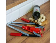 Zátka z korku na víno, červená, D22-24MM