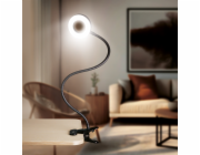 Solight LED stmívatelná stolní lampička s klipem, 300lm, nastavitelná teplota světla, USB