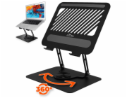 Nastavitelný, otočný, ergonomický stojan na notebook 10–17” LAPTOP STAND ROTO MT2662