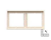 Rám manželské postele LIREGUS MODERN, matná písková barva