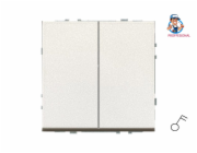 Spínač LIREGUS MODERN, 2tlačítkový, matně bílý