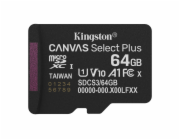 Kingston Technology Canvas Select Plus Gen3 64 GB MicroSDXC UHS-I Třída 10