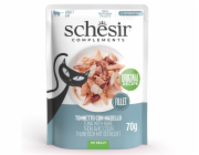 SCHESIR Tuna with hake in jelly - mokré krmivo pro kočky - 70g