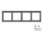 Čtyřmístný rám LIREGUS MODERN, matně černá