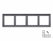 Čtyřmístný rám LIREGUS MODERN, matně černá