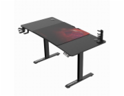 ULTRADESK herní stůl LEVEL V2 RED, 140x68cm, 72-117cm, elektricky nastavitelný, s XXL podložkou pod myš, držák na sluchátka