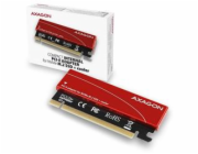 AXAGON PCEM2-S, PCIe x16 - M.2 NVMe M-key slot adaptér, kovový kryt pro pasivní chlazení