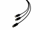 SteelPlay Dual Play & Charge kabel pro ovladače PS5, černý