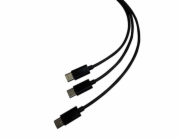 SteelPlay Dual Play & Charge kabel pro ovladače PS5, černý