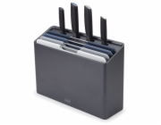 Joseph Joseph Folio Plus 8-piece Grey Knife & Chopping Board Set