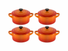 Le Creuset Stoneware Set of 4 petite Casseroles 10x5cm vo...