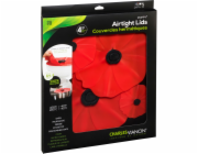 Charles Viancin Poppy Set aus 4 Silikon-Deckeln 28/23/15/10cm