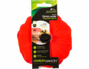 Charles Viancin Poppy 11,5 cm 2 Silikon-Getränkedeckel Rot