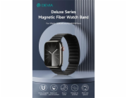 Deví řemínek Deluxe Magnetic Fiber Watch Band 44/45/46mm - Black
