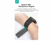 Deví řemínek Nature Silicone Magnetic Watch Band 44/45/46mm - Black