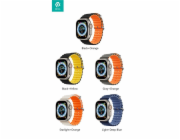 Deví řemínek Deluxe Series Sport6 Silicone Two-tone Band 44/45/49mm - Starlight/Orange