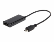 Gembird adaptér HDTV microUSB (M) na HDMI (F), 5-pin MHL, čierny