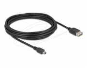 Delock - Kabel USB - mini-USB typ B (M) do USB (F) reverzní - USB 2.0 - 5 m - snadný USB - cerná