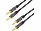 LogiLink Banánový kabel x2 - banánový kabel x2 3m černý (...