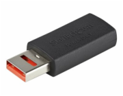 StarTech Secure Charging USB Data Blocker Adapter, Male to Female USB-A Charge-Only Adapter, No-Data Charge/Power-Only Adapter for Phone/Tablet, Data Blocking USB Protector Adapter - 5V, 2.4A (12 W) M
