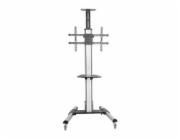 Startech Heavy Duty Rolling Portable TV Cart Stand with Wheels - 32 to 75 inch - Adjustable Rotating Mobile Flat Panel Screen Mount (STNDMTV70) - Vozík - pro plochý panel - plast, hliník, ocel - černá