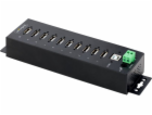 StarTech.com 10-Port Industrial USB 2.0 Hub, Rugged USB H...