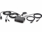 StarTech.com 2-Port Hybrid USB-C DisplayPort Cable KVM Sw...