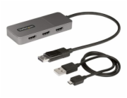 Startech 3-Port MST Hub, DisplayPort to Triple HDMI Monitors, 4K 60Hz, DP 1.4 Multi-Monitor Video Adapter with 1ft (30cm) Built-in Cable, USB Powered, Windows Only - Multi-Stream Transport Hub (MST14D