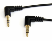 StarTech.com 1 ft. (0.3 m) Right Angle 3.5 mm Audio Cable - 3.5mm Slim Audio Cable - Right Angle - Male/Male - Aux Cable (MU1MMS2RA) - Audio kabel - mini-phone stereo 3.5 mm s piny (male) do mini-phon
