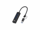 Conceptronic DONN07BA 3-Port-USB-Hub mit Gigabit-Netz
