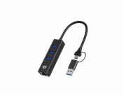 Conceptronic DONN07BA 3-Port USB Hub with Gigabit-Network