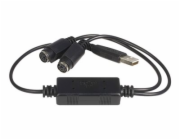 StarTech USB to PS/2 Adapter for Keyboard and Mouse - Keyboard / mouse adapter - USB - USBPS2PC - Adaptér klávesnice / myši - USB - pro P/N: PS2UTPEXT, SV221MICRO, SV211KA