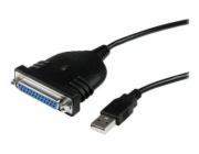 Startech 6 ft / 2m USB to DB25 Parallel Printer Adapter Cable - 2 Meter USB to IEEE-1284 Printer Cable - USB A to DB25 M/F (ICUSB1284D25) - Paralelní adaptér - USB 2.0 - IEEE 1284