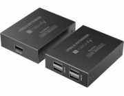 Techly Extender USB HUB / 4portový USB 2.0 Cat6 HUB až 150 m