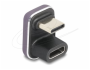 Delock - USB adaptér - USB-C (M) úhel do USB-C (M) úhel - USB 3.2 / Thunderbolt 4 - 48 V - 5 A - podpora napájení Power Delivery 3.1, rychlost prenosu dat až 40 Gbps, napájení USB (240 W) - fialová
