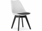 Leobert Židle MARK černá a bílá / černé nohy x 1